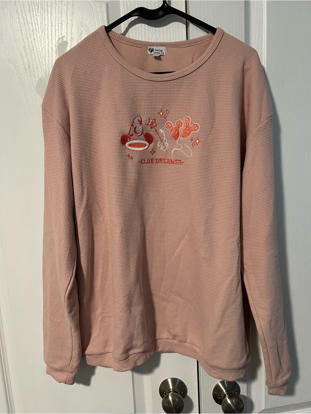 Cozy Pink Disney Waffle-Knit Sweater